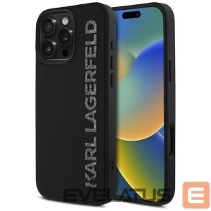 Другие товары Karl Lagerfeld  Karl Lagerfeld HC 3D Rubber Elongated Glitter iPhone 16 Pro Case - Black 