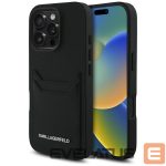 Другие товары Karl Lagerfeld  Karl Lagerfeld HC Grained PU Cardslot Metal Elong Case for iPhone 16 Pro Max - Black 