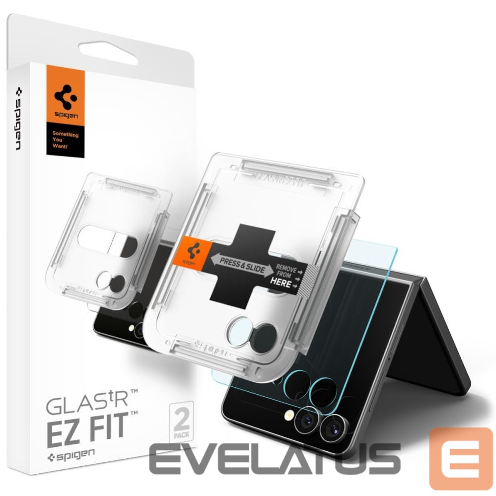 Другие товары Spigen Spigen Glas.TR EZ Fit HD Tempered Glass 2-pack for Samsung Galaxy Z Flip 7 - Transparent