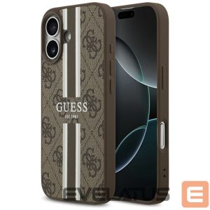 Другие товары Guess  Guess 4G Printed Stripes MagSafe case for iPhone 17 - brown 