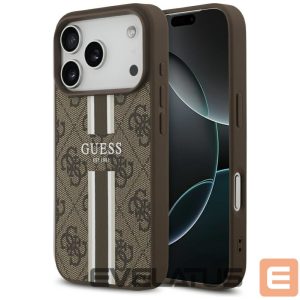 Другие товары Guess  Guess 4G Printed Stripes MagSafe case for iPhone 17 Pro - brown 