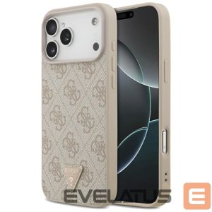 Другие товары Guess  Guess Leather 4G Triangle Strass MagSafe Case for iPhone 17 Pro Max - Pink 