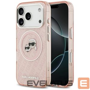 Другие товары Karl Lagerfeld  Karl Lagerfeld IML Glitter Karl & Choupette Heads Logo MagSafe Case for iPhone 17 Pro - Pink 