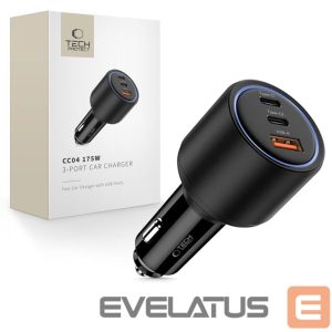 Другие товары Tech-Protect  CC04 3-port PD175W car charger - black 