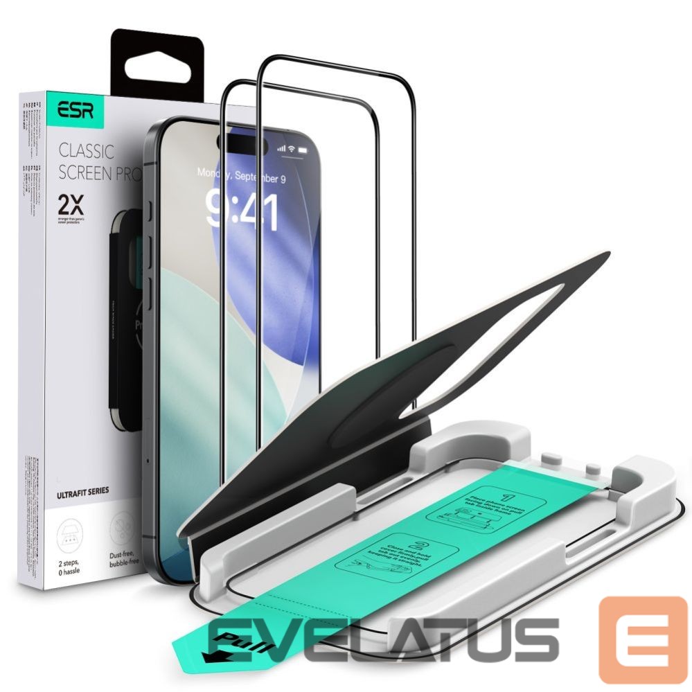Другие товары ESR ESR UltraFit Tempered Glass 2-pack for iPhone 17 Pro - transparent