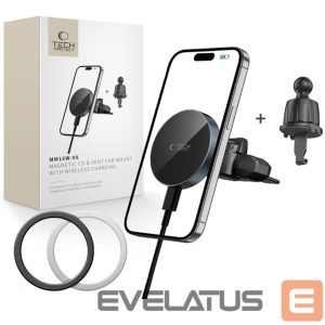 Другие товары Tech-Protect  Tech-Protect mm15W-V5 Magnetic MagSafe Car Mount for Air Vent/CD Slot - Black 