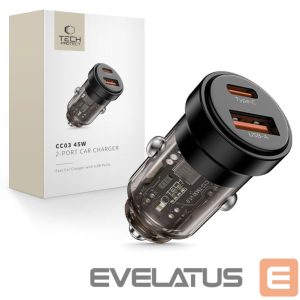 Другие товары Tech-Protect  Tech-Protect CC03 45W 2-Port USB-A / USB-C Car Charger - Black 