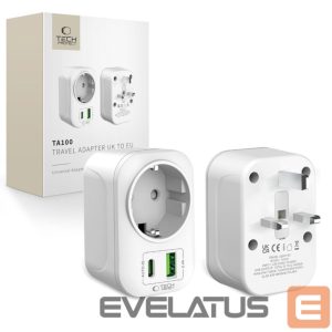 Другие товары Tech-Protect  Tech-Protect TA100 UK Adapter - White 