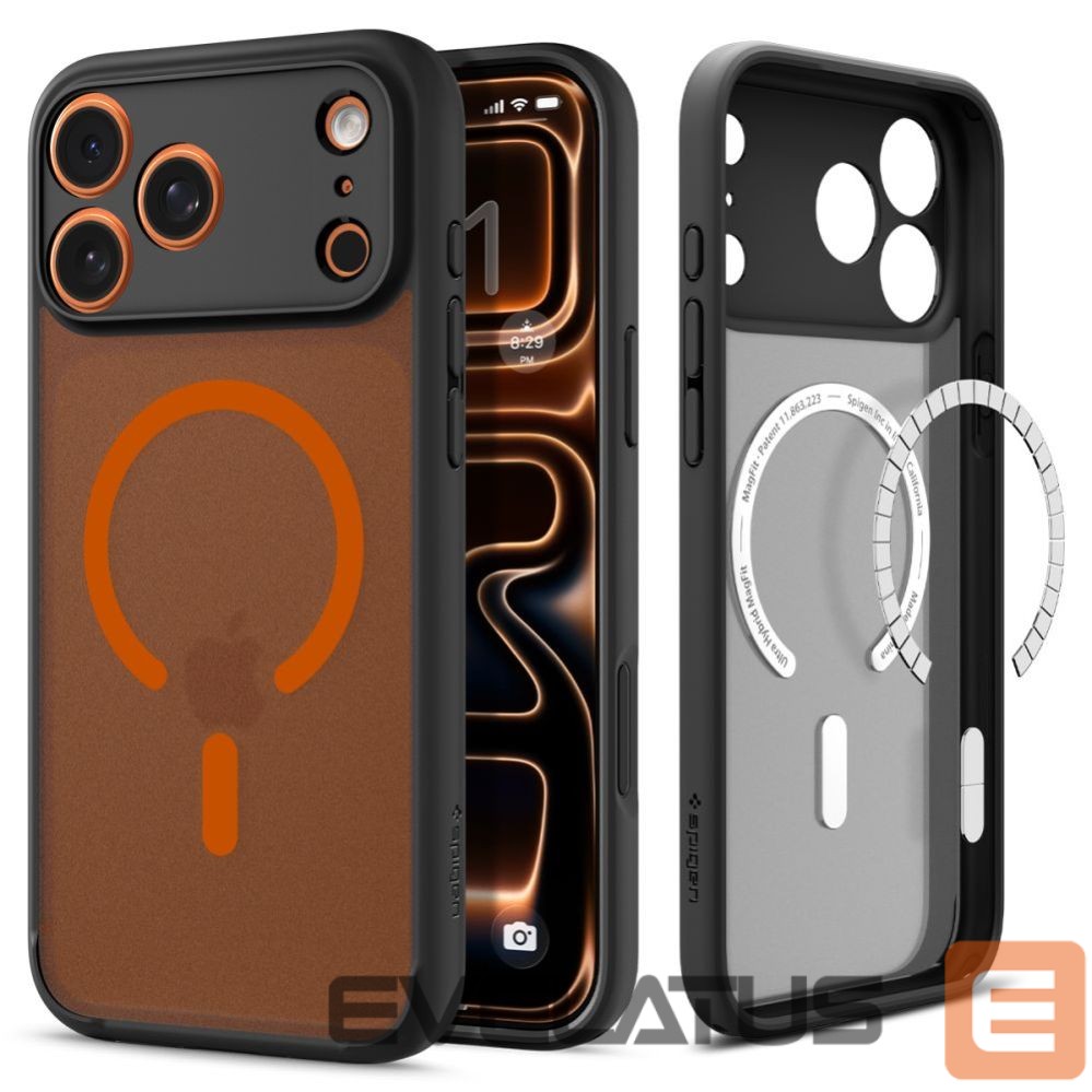 Другие товары Spigen Spigen Ultra Hybrid MagSafe Case for iPhone 17 Pro - Black and Orange