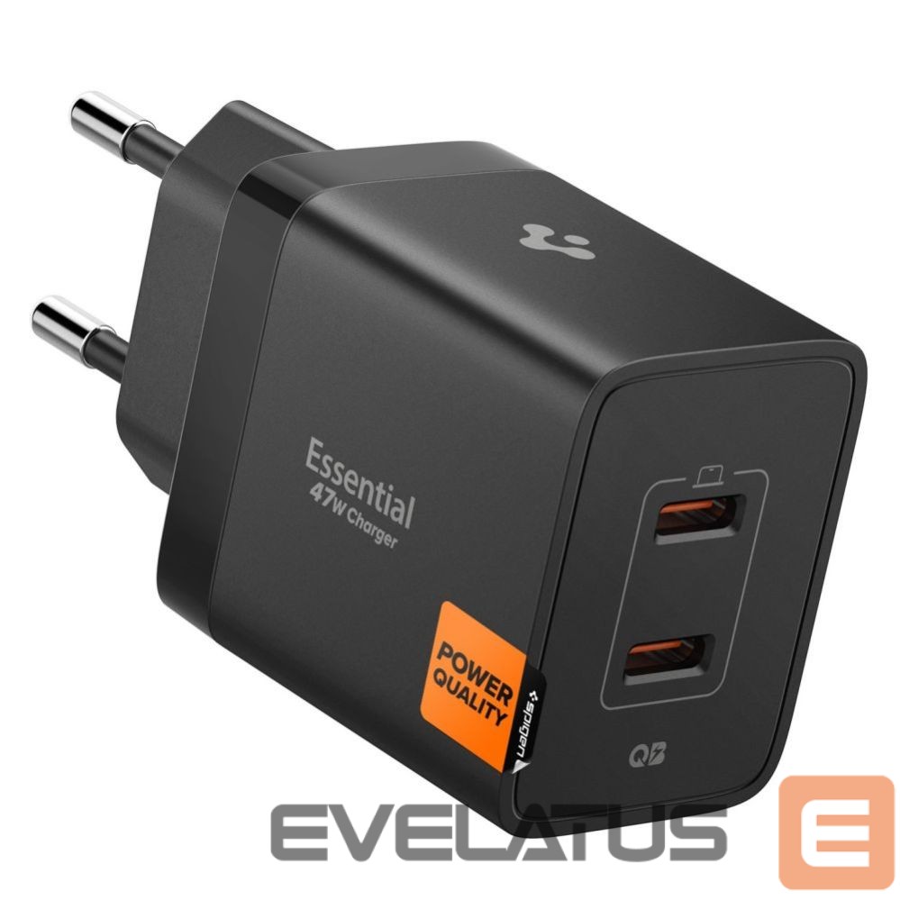 Другие товары Spigen Spigen Essential EE472EU 2-port USC-C 47W wall charger - black