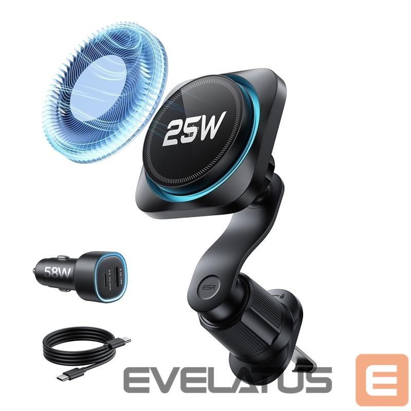 Другие товары ESR ESR OmniLock Qi2.2 Magnetic MagSafe Car Air Vent Mount - Black