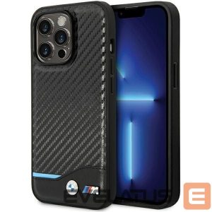 Другие товары BMW  BMW Leather Carbon Case for iPhone 13 Pro Max - Black 