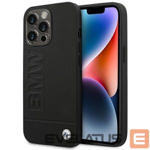 Другие товары BMW  BMW Leather Stamp Case for iPhone 14 Pro - Black 