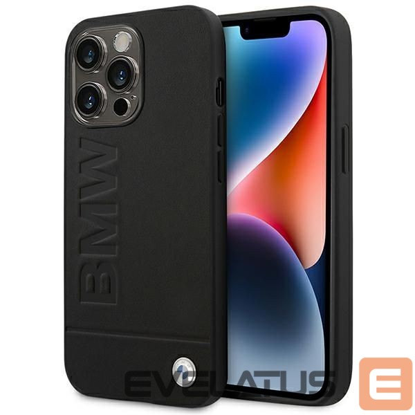 Другие товары BMW BMW Leather Stamp Case for iPhone 14 Pro - Black