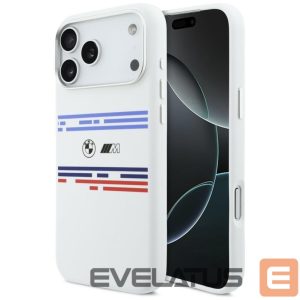 Другие товары BMW  BMW M Silicon Horizontal Line MagSafe Case for iPhone 17 Pro Max - White 