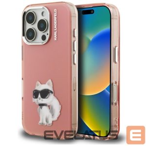 Другие товары Karl Lagerfeld  Karl Lagerfeld IML Aquarelle Choupette & Logo iPhone 16 Pro Case - Pink 