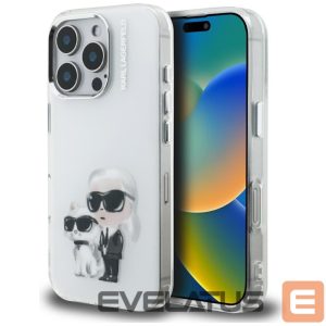 Другие товары Karl Lagerfeld  Karl Lagerfeld IML Aquarelle Karl & Choupette & Logo iPhone 16 Pro Case - White 