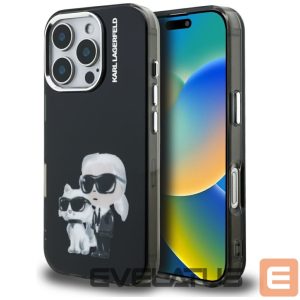 Другие товары Karl Lagerfeld  Karl Lagerfeld IML Aquarelle Karl & Choupette & Logo Case for iPhone 16 Pro Max - Black 