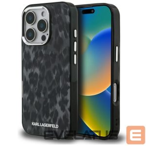 Другие товары Karl Lagerfeld  Karl Lagerfeld IML Leopard Pattern MagSafe Case for iPhone 16 Pro - Black 