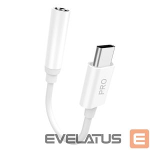 Кабель Dudao  Dudao audio adapter headphone adapter from USB Type C to mini jack 3.5 mm white (L16CPro white) 