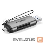 Другой аксессуар для телефона Ugreen  Ugreen CM185 50706 reader for SD / micro SD cards on USB-A 3.0 / USB-C 3.0 - gray 