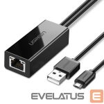 Другой аксессуар для телефона Ugreen  Ugreen 30985 external network card for Chromecast with micro USB / USB-A connectors 100Mb/s 1m - black 