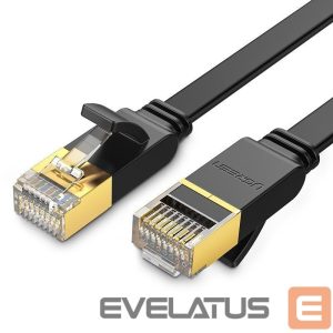Кабель Ugreen  Ugreen Flat Cable Internet Network Cable Ethernet Patchcord RJ45 Cat 7 STP LAN 10 Gbps 10m Black (NW106 11265) 