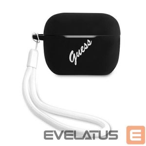 Чехол на заднюю панель Guess  Guess GUACAPLSVSBW AirPods Pro cover black/white Silicone Vintage 
