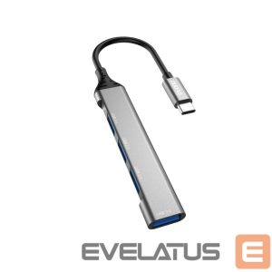 Кабель Dudao  Dudao HUB 4in1 USB-C - 4x USB-A (3 x USB2.0 / USB3.0) 6.3cm black (A16T) 