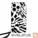 Другой аксессуар для телефона Karl Lagerfeld  Karl Lagerfeld IML Zebra Pattern & Cord case for iPhone 15 Pro Max - black 