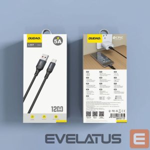 Кабель Dudao  Dudao L3ST USB-A - USB-C 5A Cable 1.2m Braided - Black 