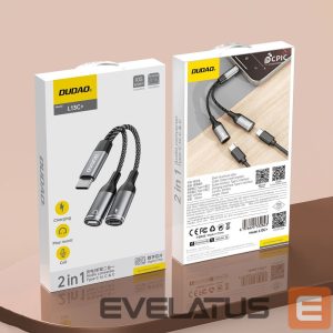 Переходник Dudao  Dudao L13C+ 2in1 USB-C Adapter - Gray 