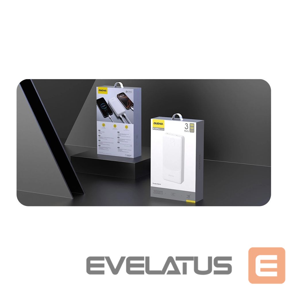 Внешний аккумулятор Dudao Powerbank Dudao K10Pro 2.4A 20000mAh 2 x USB-A - black