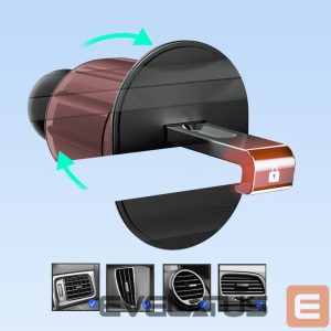 Авто держатель Dudao  Dudao F2+ smartphone holder for air vent, clamp - black 