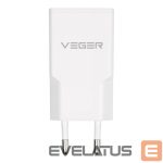 Адаптер Veger  Phone charger VEGER USB A + USB C QC PD 30W 30W1A1C white 