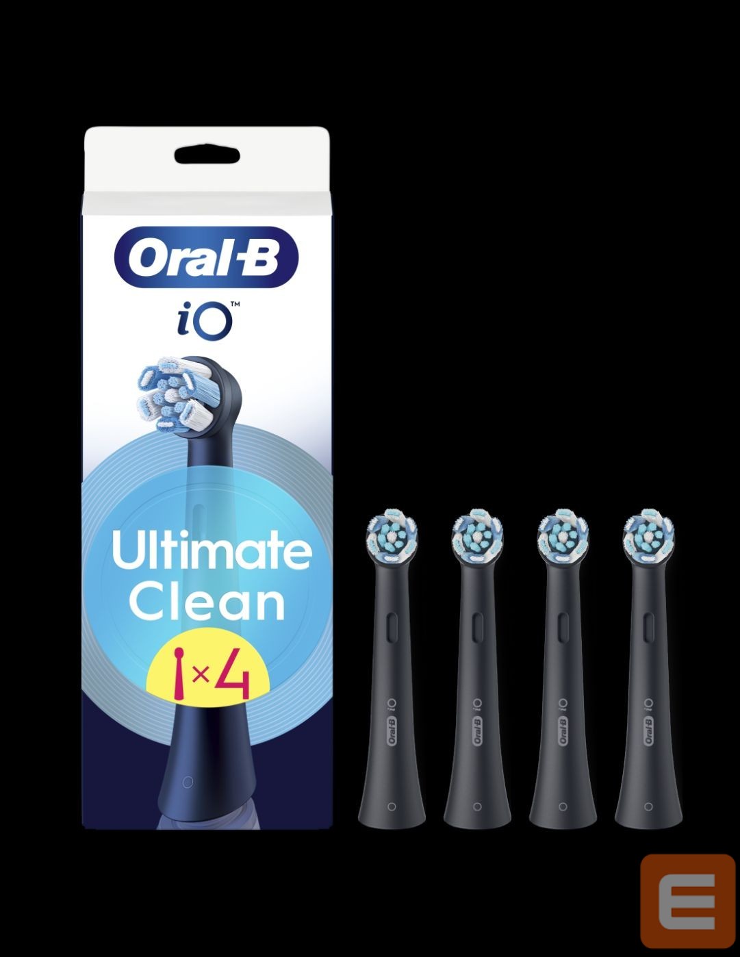 Зубная щётка Oral-B Replaceable toothbrush heads | iO UltimateClean | Heads | For adults | Number of brush heads included 4 | Black
