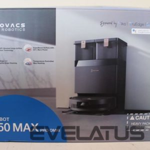 Пылесос Ecovacs  SALE OUT.  DEEBOT T50 MAX PRO OMNI Vacuum cleaner, Robot, Wet&Dry, 18500Pa, TruEdge 2.0, ZeroTangle 2.0, YIKO GPT, Black + Auto-empty |  Robotic Vacuum Cleaner | DEEBOT T50 MAX PRO OMNI | Wet&Dry | Dust capacity 0.35 L | 18500 Pa | Black | DEMO 