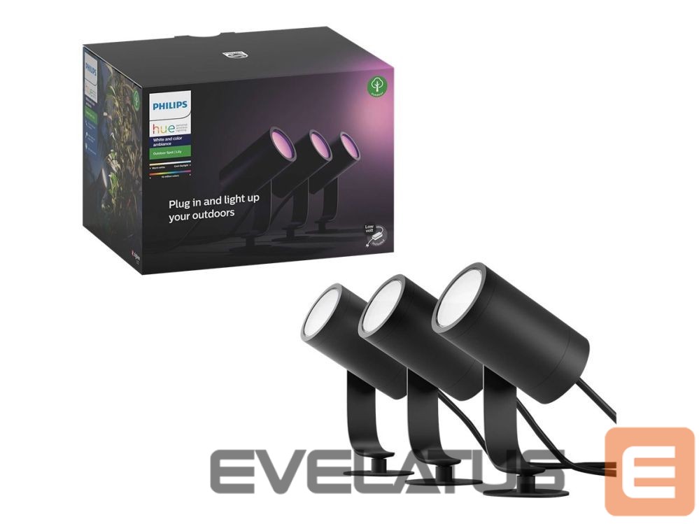 Настольная лампа Philips Hue Lily Outdoor Spot base set 3x8W 24V | Hue White and Color Ambiance