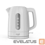 Чайник Adler  Kettle | AD 1380w | Electric | 2200 W | 1 L | Polypropylene | 360° rotational base | White 