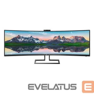 Монитор Philips  SuperWide curved LCD display 499P9H/00	 48.8 ", VA, Dual QHD, 5120 x 1440 pixels, 32:9, 5 ms, 450 cd/m², Black, Headphone out 