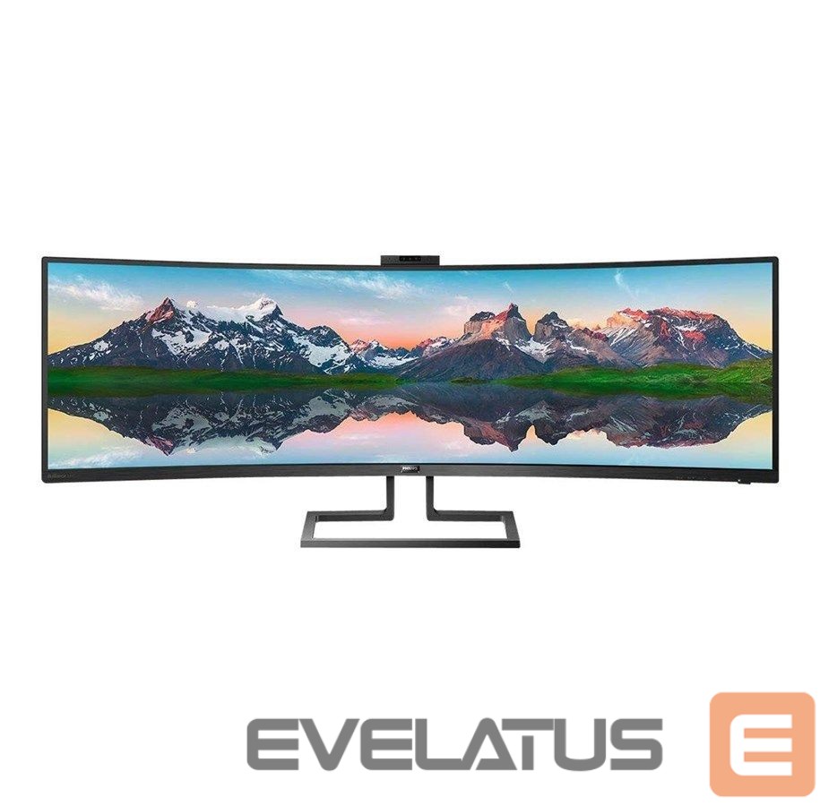 Монитор Philips SuperWide curved LCD display 499P9H/00 48.8 ", VA, Dual QHD, 5120 x 1440 pixels, 32:9, 5 ms, 450 cd/m², Black, Headphone out