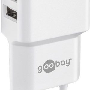 Роутер Goobay  Dual USB charger  44952  2.4 A,  2 USB 2.0 female (Type A), White, 12 W 