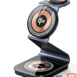 Беспроводное зарядное устройство Duzzona  W21 3-in-1 15W Wireless Charging Stand Teléfono Auricador de Auriculares Cargador (certificado Qi2) Black