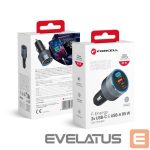 Авто зарядка Forcell  F-Energy Alu car charger 2 x Type C+USB A PD QC4.SFC 2.0 4.5A 85W 