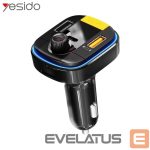 FM модулятор yesido  Bluetooth to FM Convert 43W fast car charger Y45 Black