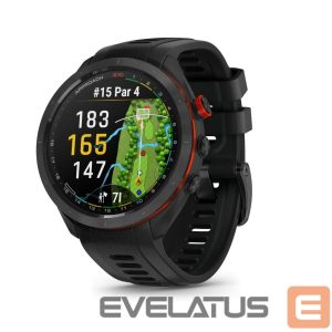 Умные часы Garmin  Approach S70 - 47 mm Black/Red Ceramic Bezel with Black Silicone Band 