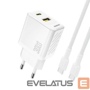 Адаптер Dudao  Dudao A27TCEU PD 30W GaN USB-A USB-C Wall Charger with USB-C Cable White