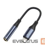 Аудио кабель yesido  YAU37 Lightning Port Aluminum Alloy Nylon Audio Adapter Cable |Lightning To 3.5mm Adapter For Iphone Black