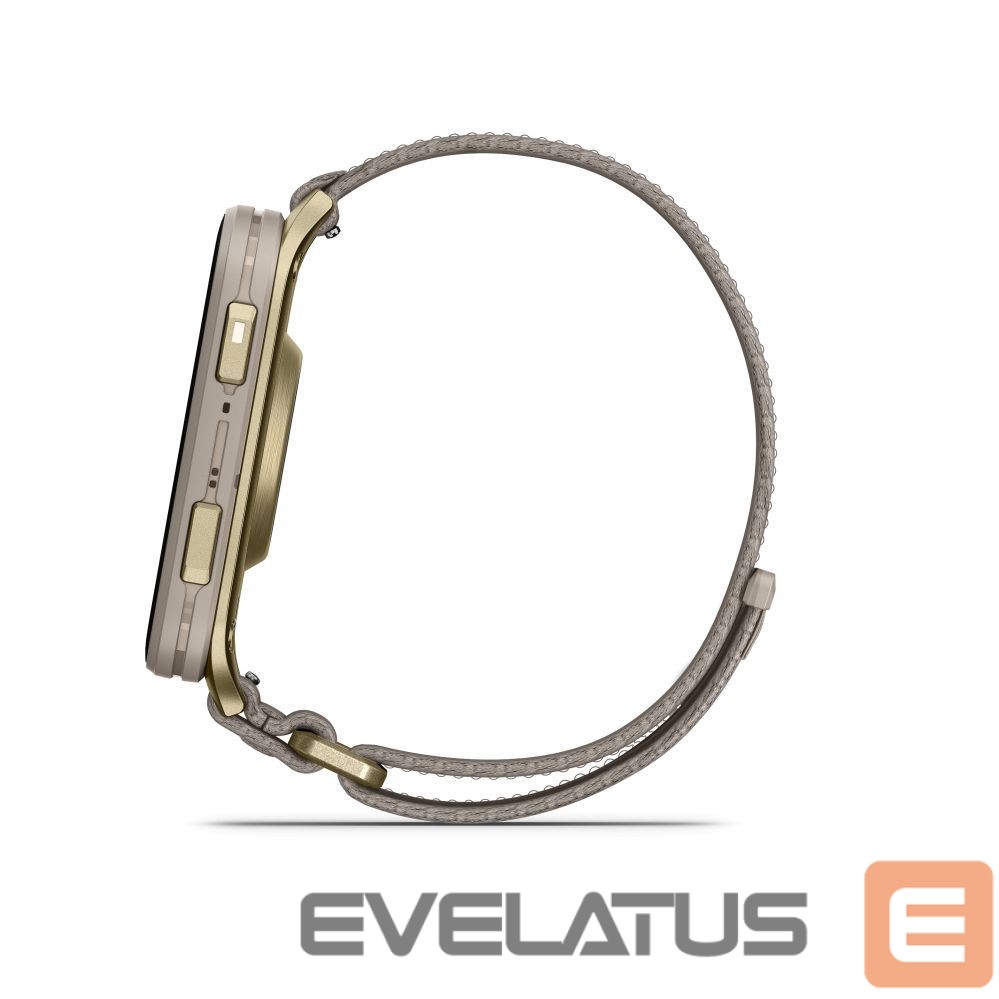 Умные часы Garmin Venu X1 Soft Gold with Titanium Caseback and French Grey Nylon Band