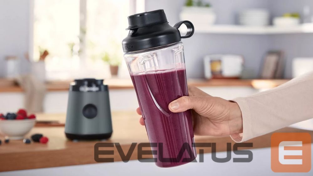 Миксеры и блендеры Bosch VitaPower ToGo Smoothie Maker MMB2111S Tabletop, 450 W, Jar material Tritan, Jar capacity 0.6 L, Ice crushing, Silver